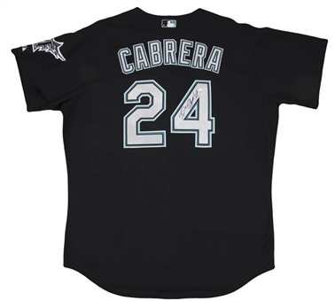 2006 Miguel Cabrera Game Used & Signed Florida Marlins Black Alternate Jersey (MLB Authenticated & Sports Investors Authentication)